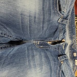 Miss Me Mid Rise Skinny Distressed Raw Hem Jeans